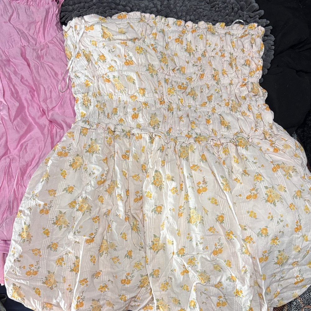 Jessica Simpson White Smocked Dress